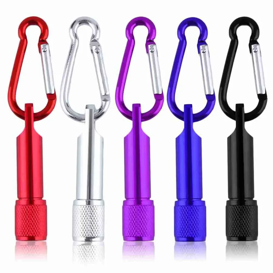 Colorful Super Bright Mini Portable Led Camping Flashlight Aluminum Keychain Keyring Led Light Self Defense Torch Lamp Outdoor