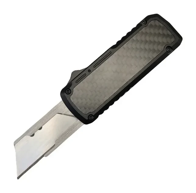 Retractable Knife​Carbon Fiber Handle Box Cutter With Clip