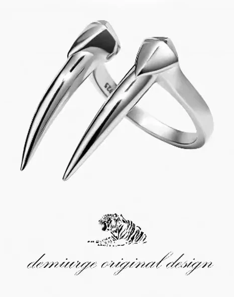 Animal Teeth Snake Fangs Self Defense Ring For Teen Gothic Punk For Woman Man Retro Trend Jewelry Cool Stuff Party Couple Gift