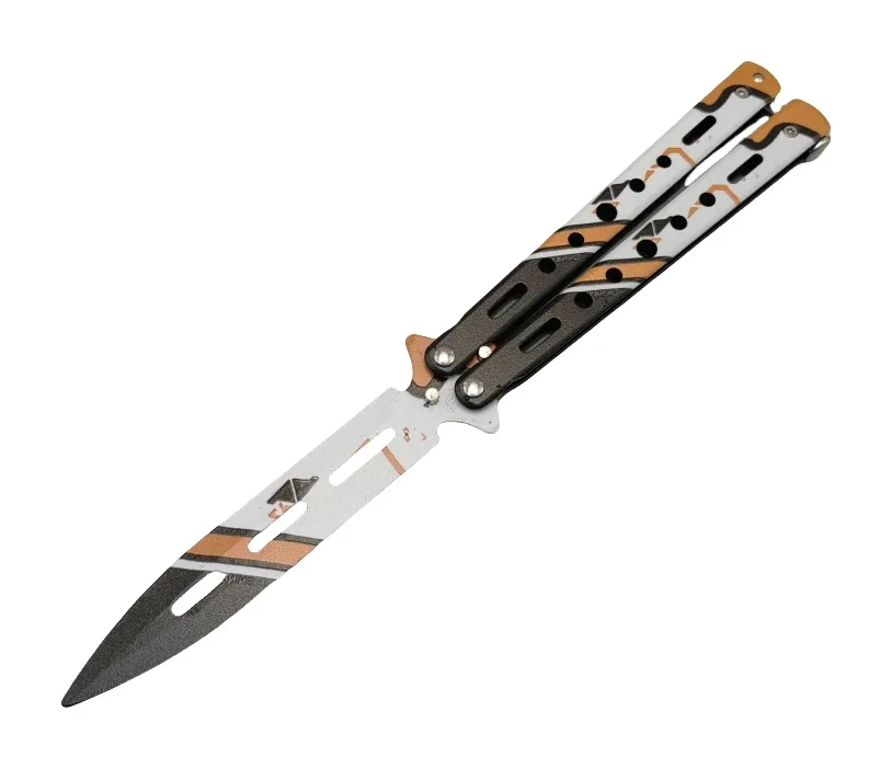 Csgo Butterfly Knife Unsharpened Full Steel Butterfly Knife Training Knife