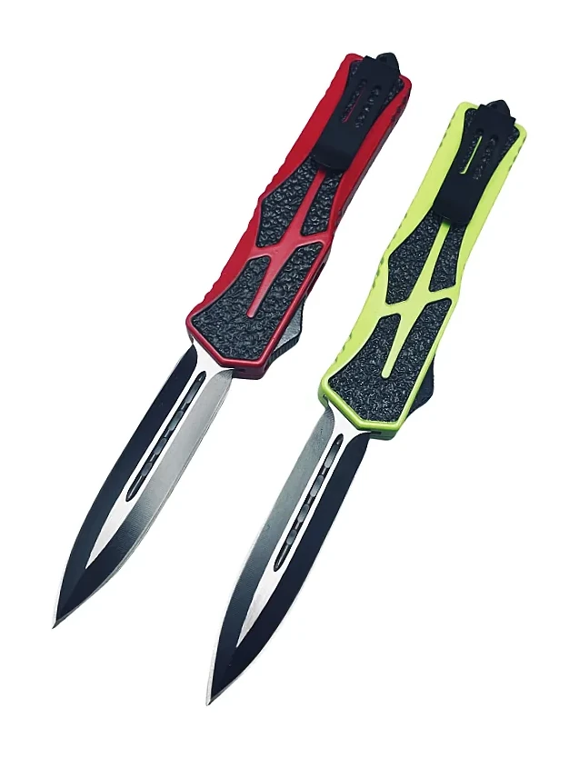 5.75 Inch OTF Pocket Hunting Knives/440 Rounds Black Blade