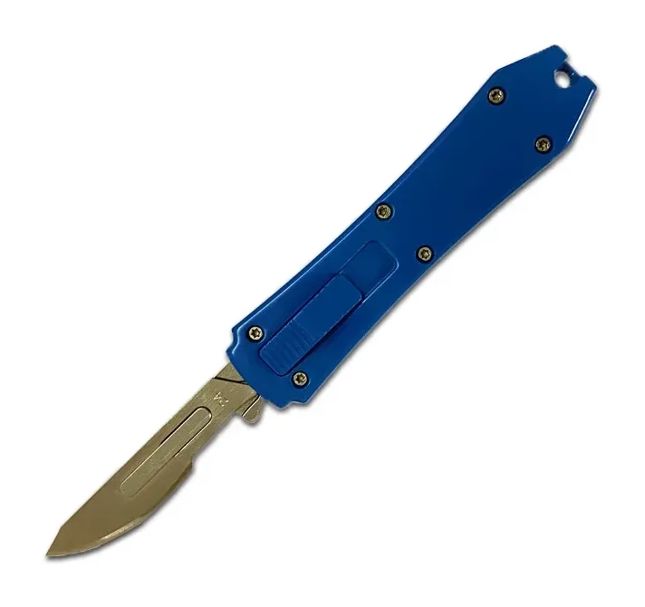 Mini OTF Surgery Knife, Removable Blade,Pocket EDC Keychain Knives--sbm
