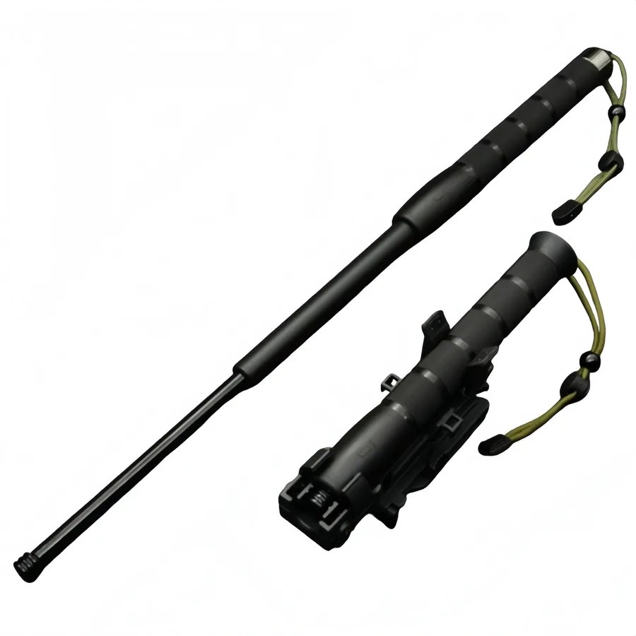Lightweight Self-defense Rubber Telescopic Stick Swing Roller Swing Stick Portable Outdoor Self-defense Legal Weapon Unisex