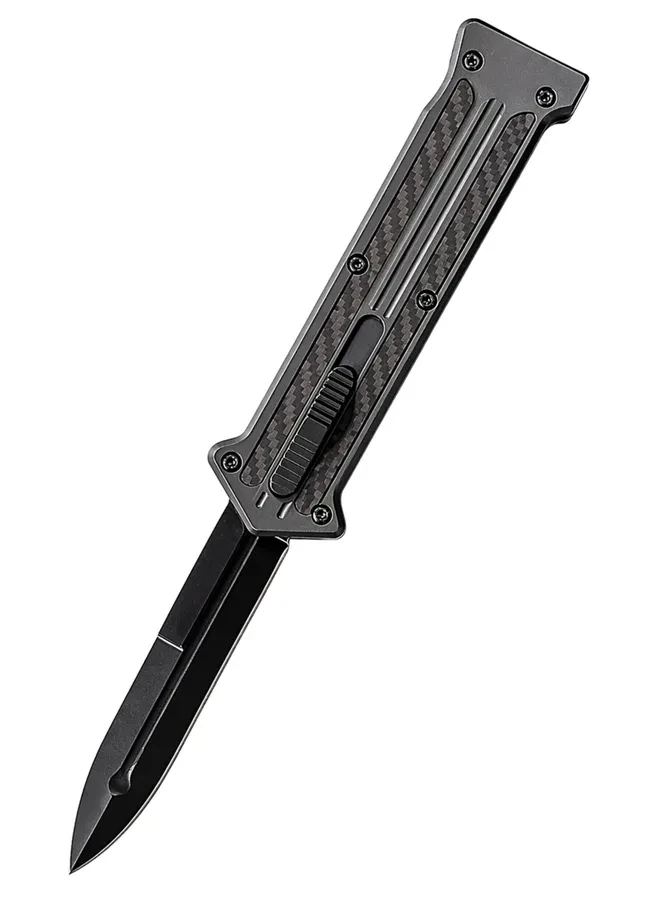 Smoke Carbon Rail OTF Knife - Graphite Handle Set