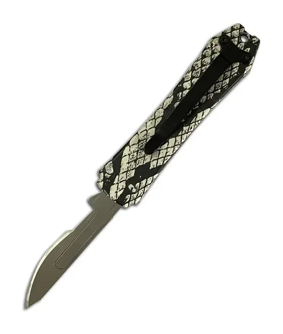 Mini OTF Surgery Knife, Removable Blade,Pocket EDC Keychain Knives--sbm