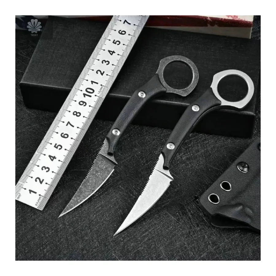 Straight Pocket Knives Tactical Camping Knives Neck Outdoor Rescue Survival Tools EDC Tool With K Sheath,Dropshipping
