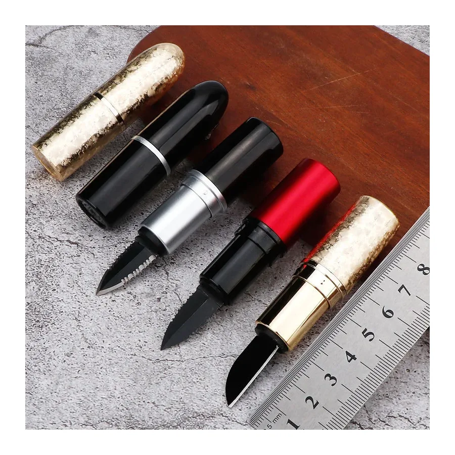 Ladies Carrying Lipstick With Hidden Knives