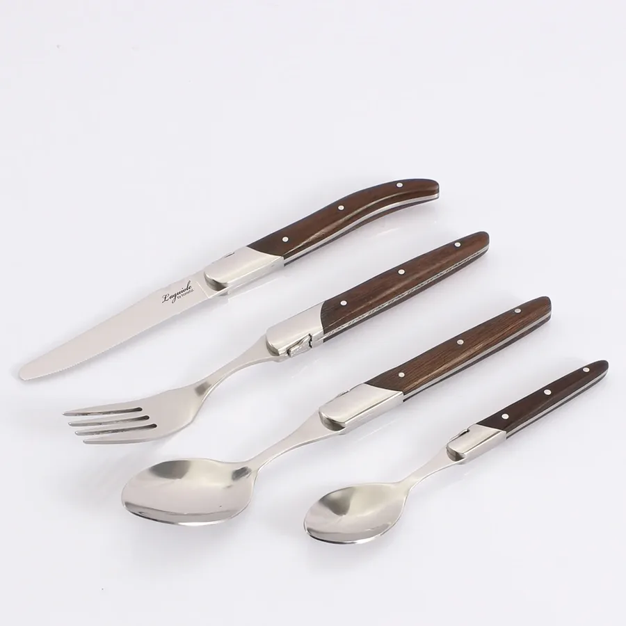 Exquisite Laguiole Cutlery Set - Premium Stainless Steel & Walnut Handles