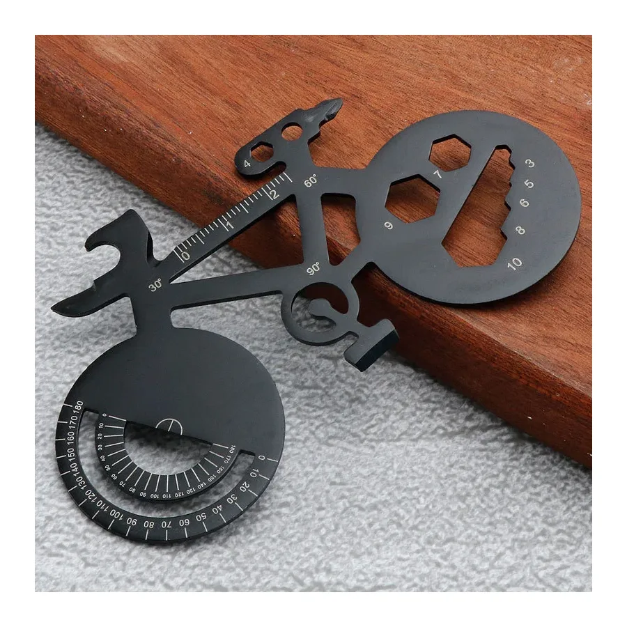Multi Functional Bicycle Keychain Tool Card