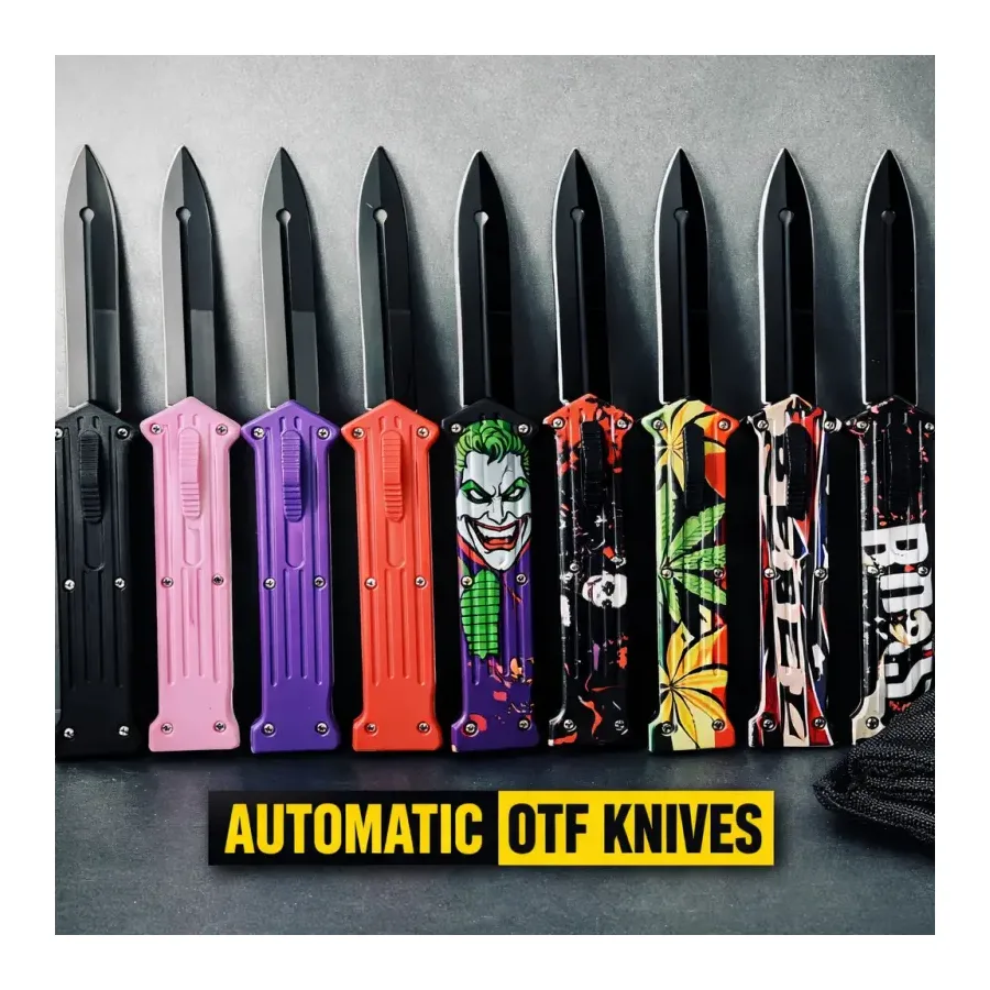 3.5 Inch Comic Style OTF Knife – Double Action Automatic
