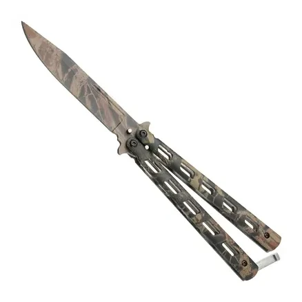 5inch Closed Length Real Camouflage Butterfly Knife