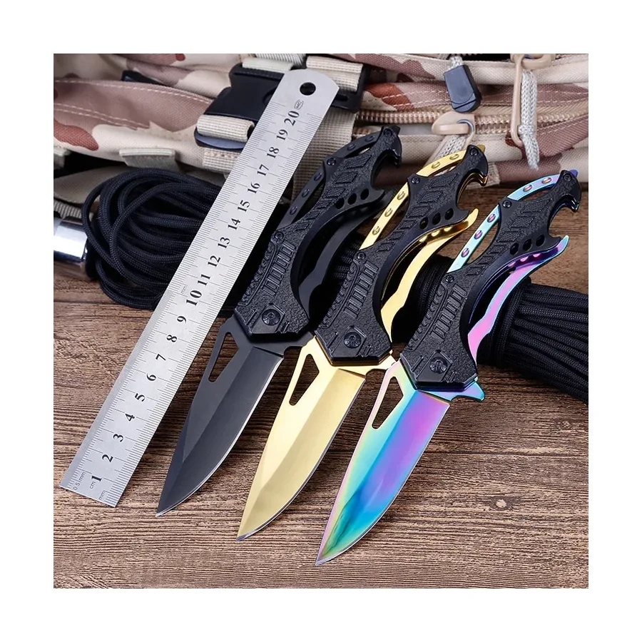 8.46inch/6.69inch Folding Knife Outdoor Survival Tactical Pocket Knife 440c Blade Camping Hiking Hunting Knives EDC Fishing Tools