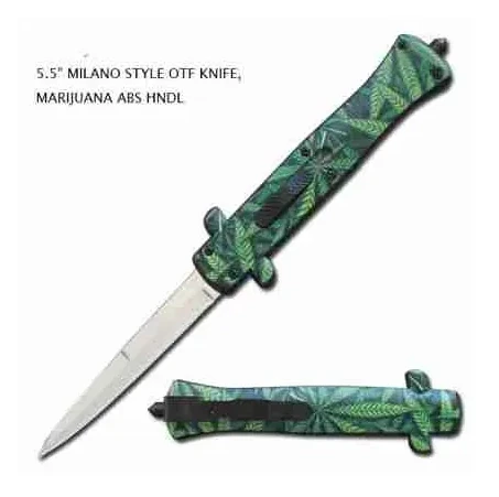 5.5inch Cannabis Leaf (Akc) OTF Knife