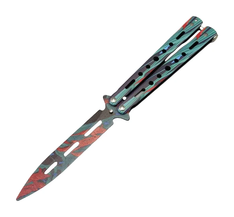 Print Set Dolphin Unsharpened Butterfly Knife Training