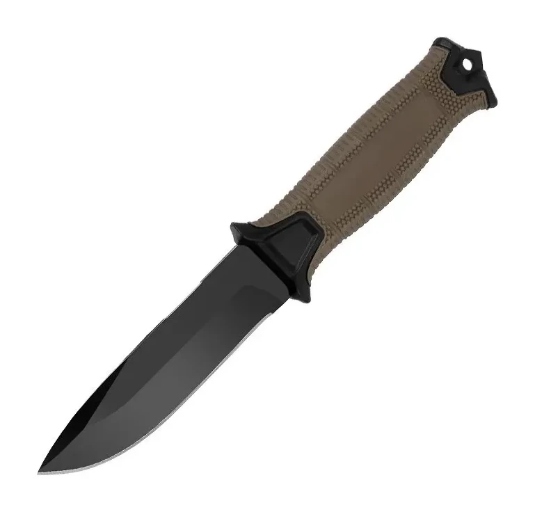 Hunting Knife High Hardness Tactical Wilderness Survival Knife-brown