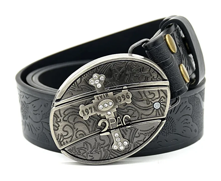Belt Buckle Knife-small Cross Knife Buckle Embossed Black