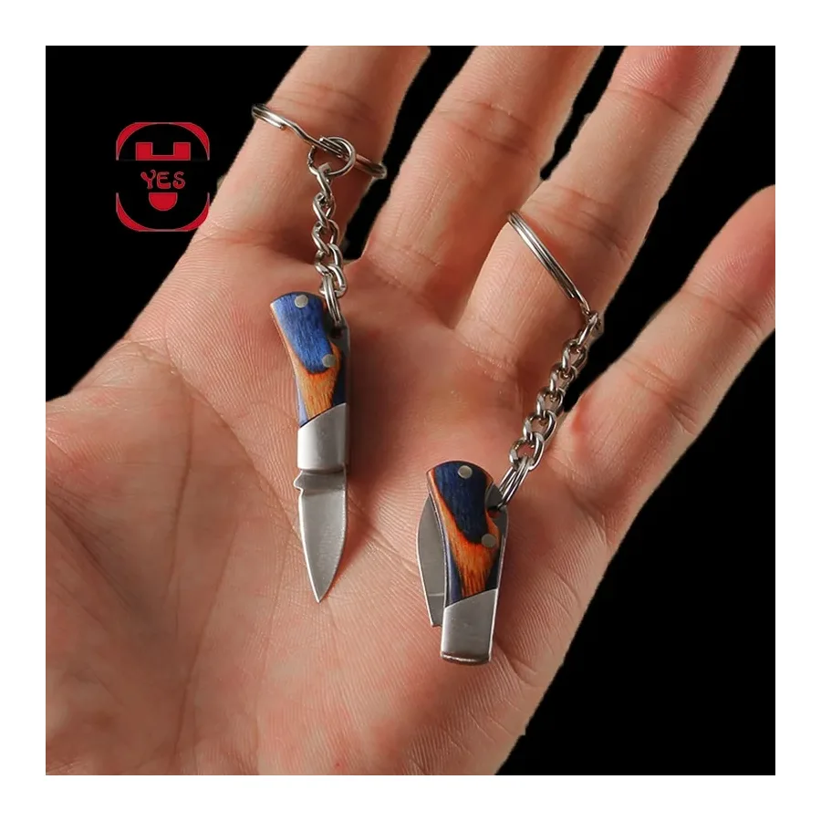 Stainless Steel Unboxing Mini Folding Knife Cs Go Portable Small Blade Portable Keychain Small Hanging Outdoor Camping EDC Knife