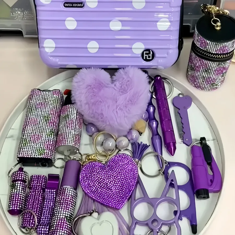 18-Piece Taro And Sago Keychain Set