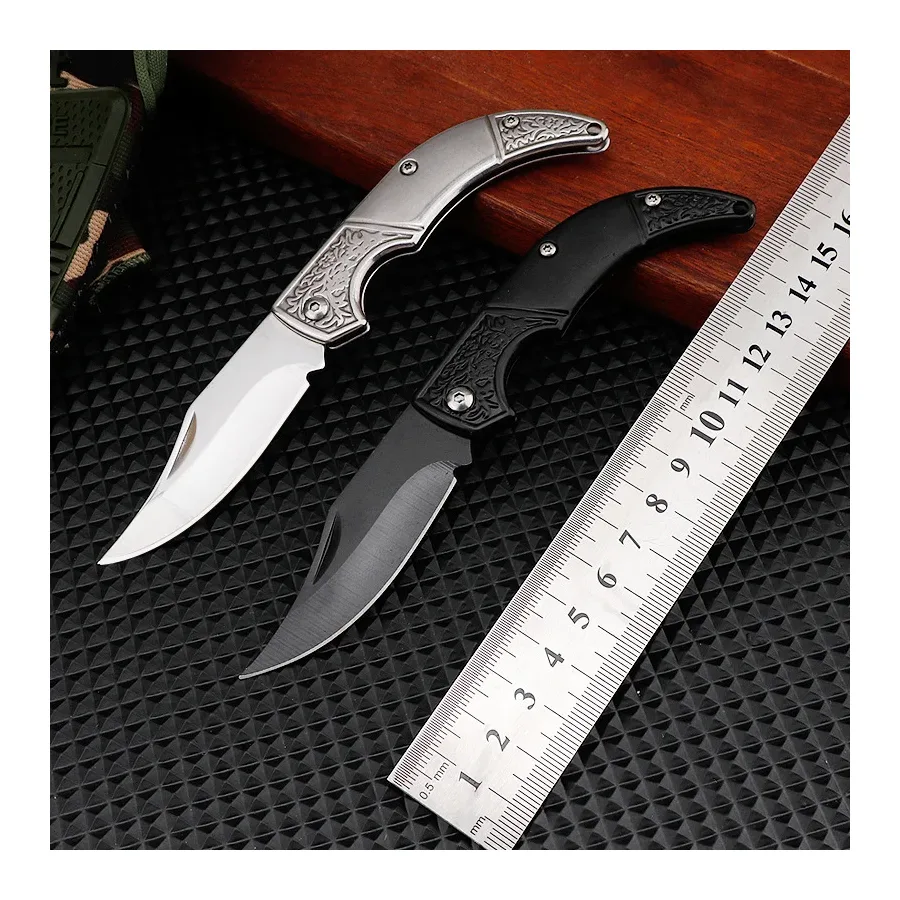 Mini All Steel Patterned Small Knife, Stainless Steel Folding Knife