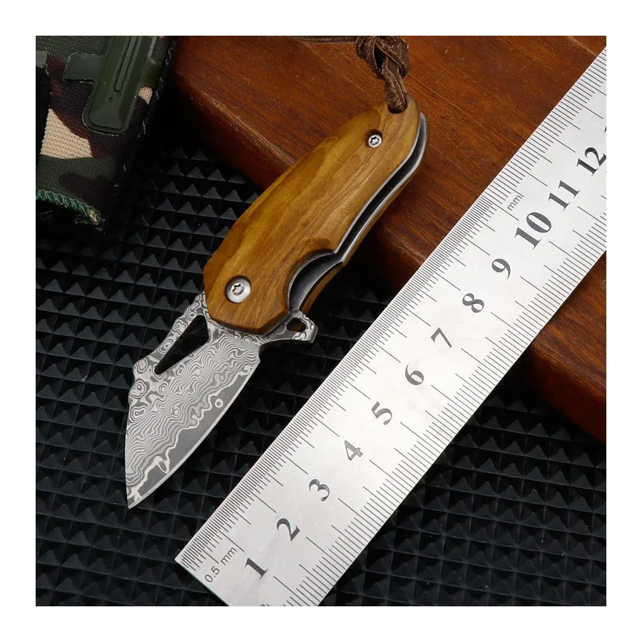 Damascus Steel Mini Sharp Folding Knife
