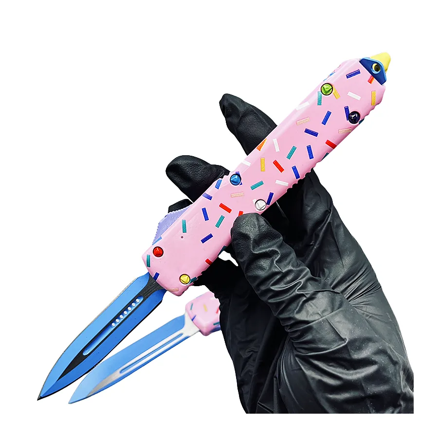 Utx70 Series Dessert Warrior Automatic Knife,Pink Dessert Warrior Knives Donut OTF