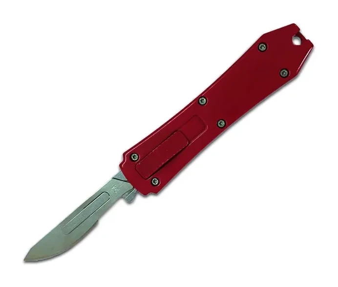 Mini OTF Surgery Knife, Removable Blade,Pocket EDC Keychain Knives--sbm