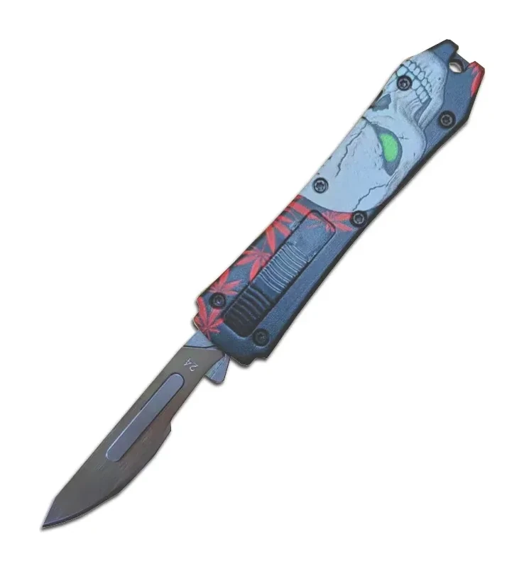 Mini OTF Surgery Knife, Removable Blade,Pocket EDC Keychain Knives--sbm