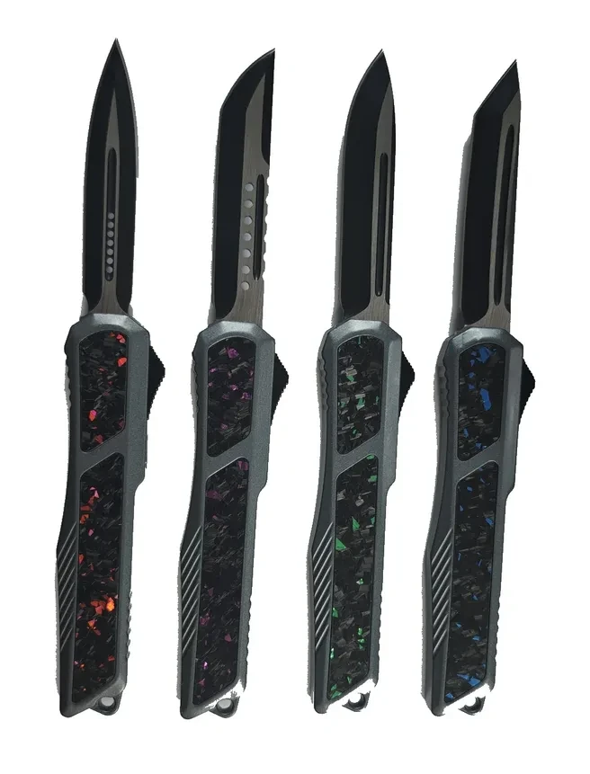 Colored Inlay OTF Switchblade Knife - Four-style Set | -Direct