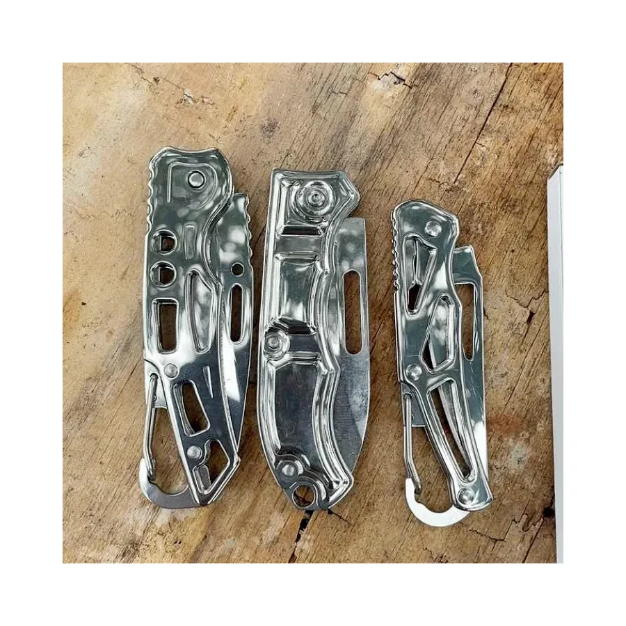 High Quality Mirror Light Blade Stainless Steel Mini Folding Knife With Steel Shank